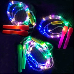 Skipping, Jumping Rope Adjustable Length with Leds Light Up Function for Boys Girls Adults Jumping Fitness