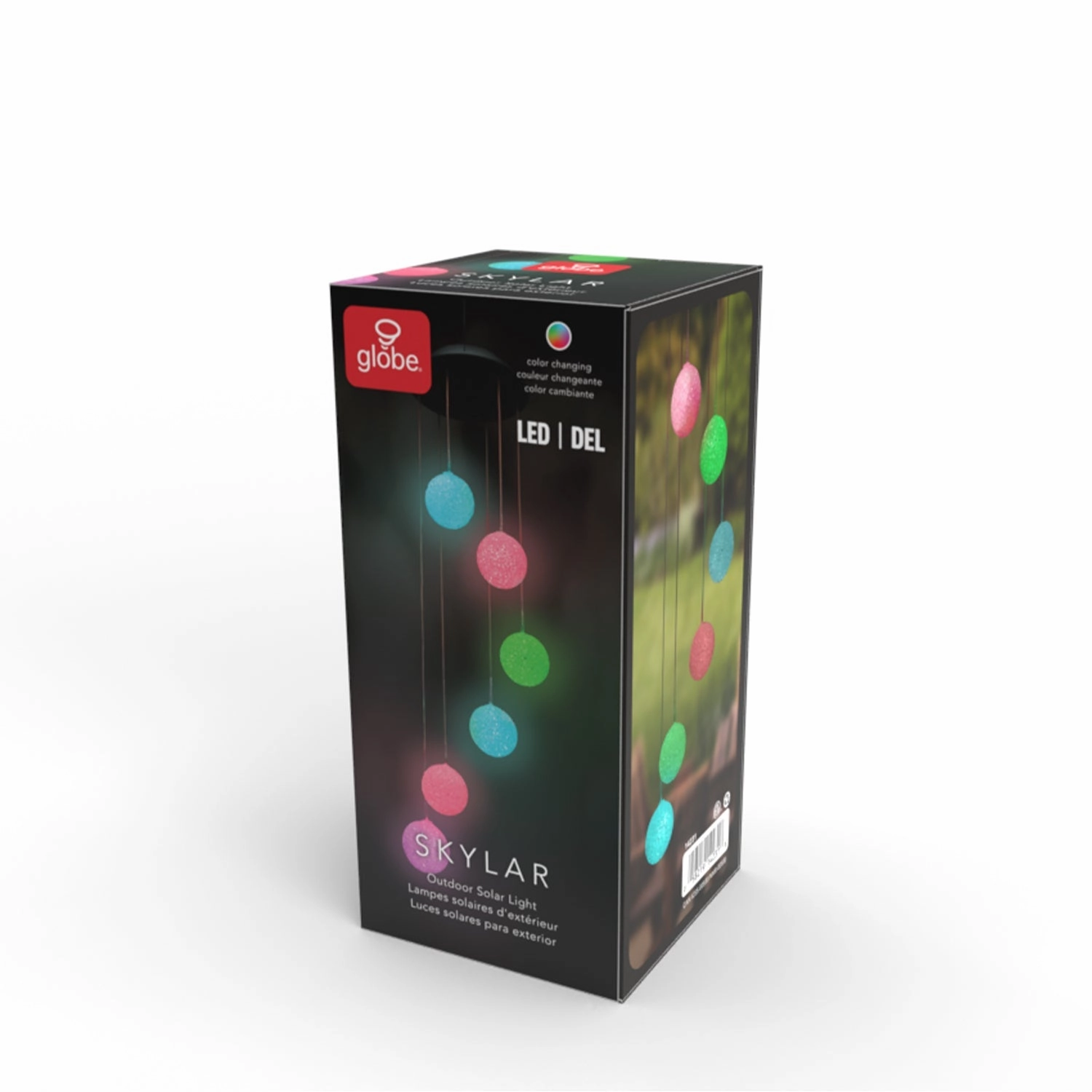 Skylar Solar Powered LED Integrated Outdoor Indoor RGB Multicolor Changing Slow-Flashing Orb Wind Chimes