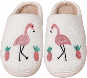 Slippers for Womens Mens Cut Retro Plush Soft Memory Foam House Shoes