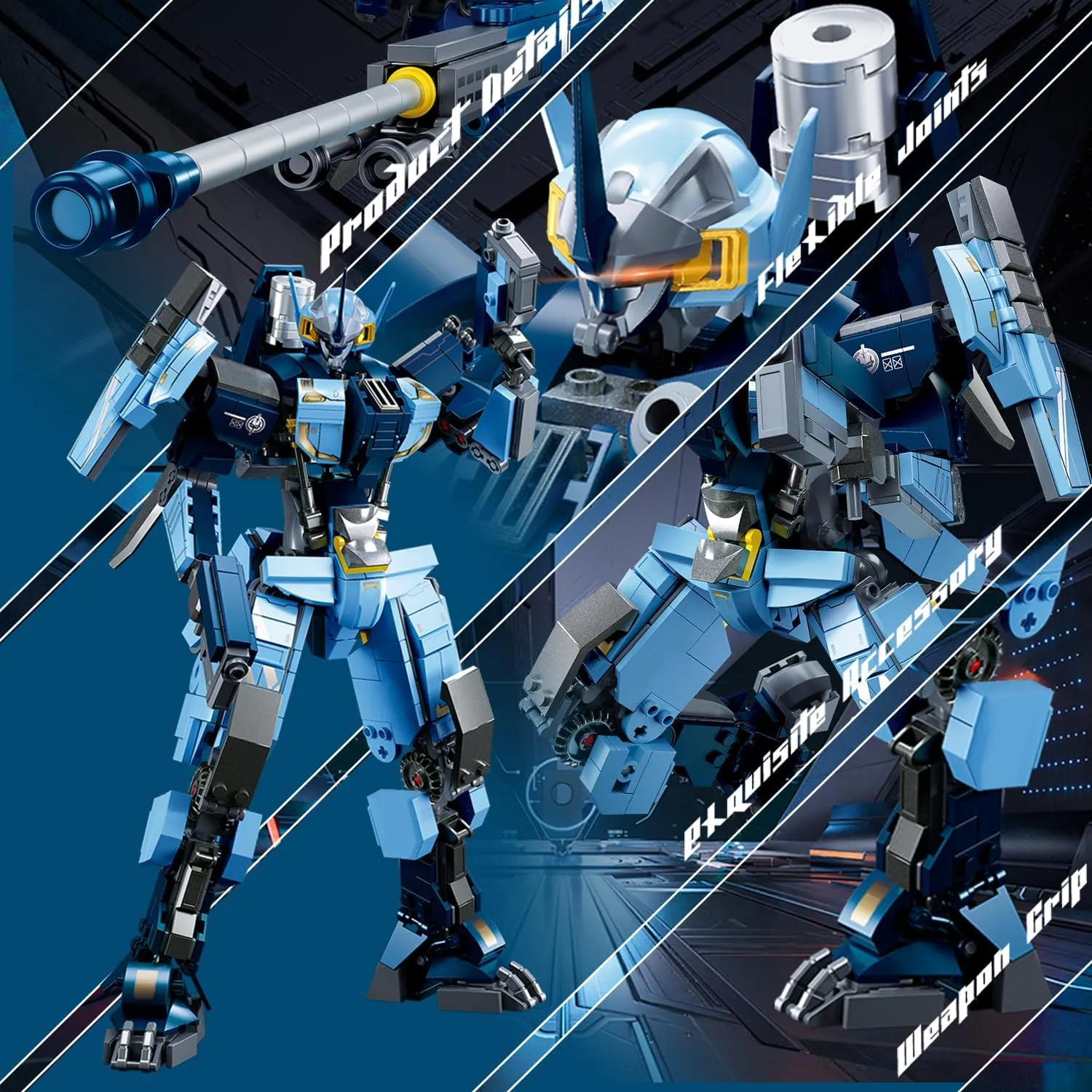 Sluban Mech Robot Building Set for Adults, Mecha Building Kit with Two Interchangeable Weapons, Creative Collectible Toy for Teens Boys 8 