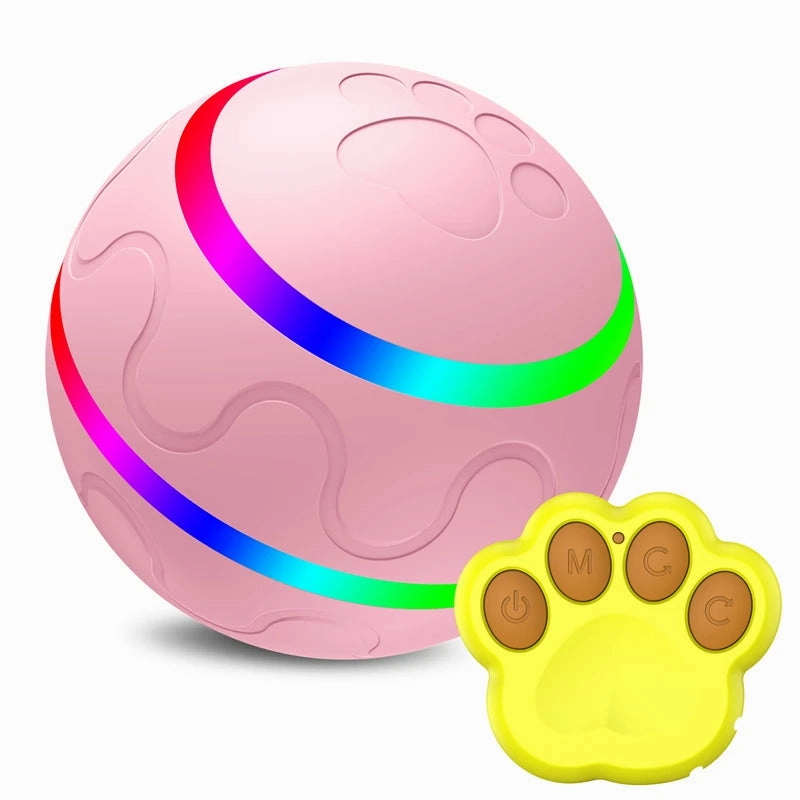 Smart Interactive Dog Ball – Flashing, Rotating, Waterproof Chew Toy