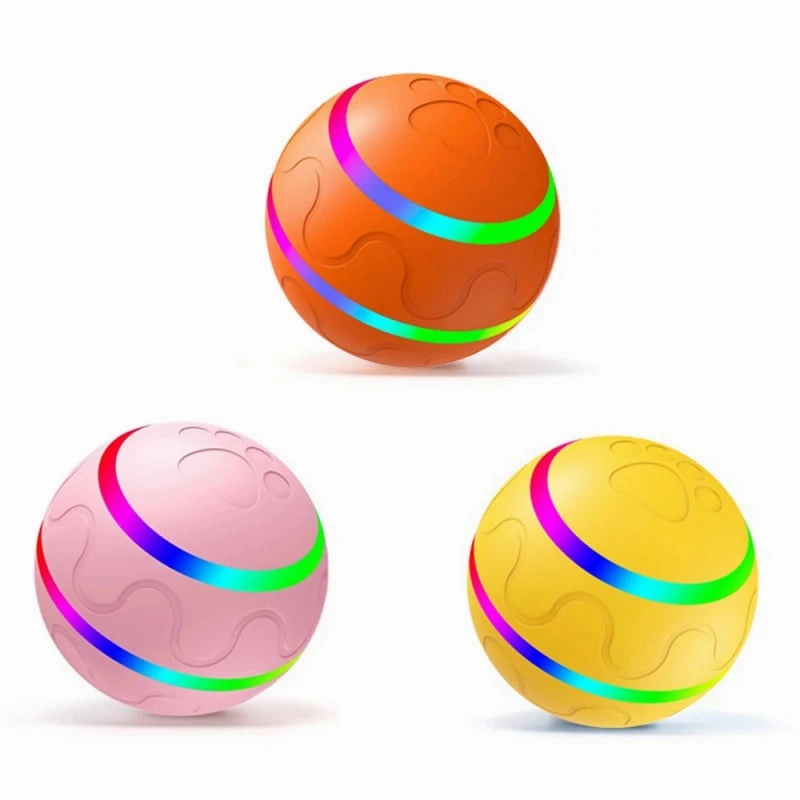 Smart Interactive Dog Ball – Flashing, Rotating, Waterproof Chew Toy