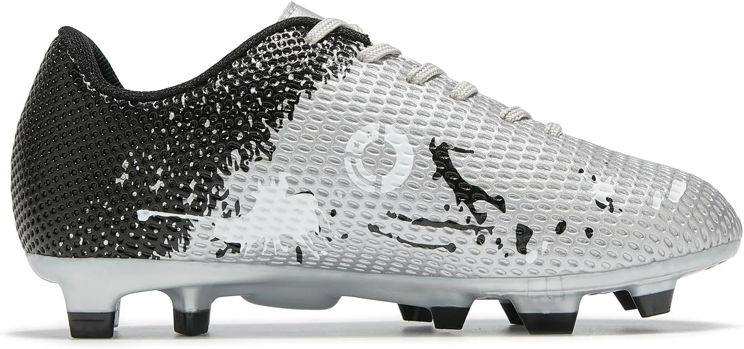 Soccer Shoes for Boys Pink Soccer Cleats Breathable Athletic Toddler Black Football Boots for Outdoor Indoor Soccer Shoes for Girls AG/FG