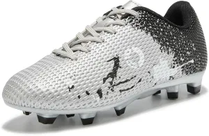 Soccer Shoes for Boys Pink Soccer Cleats Breathable Athletic Toddler Black Football Boots for Outdoor Indoor Soccer Shoes for Girls AG/FG