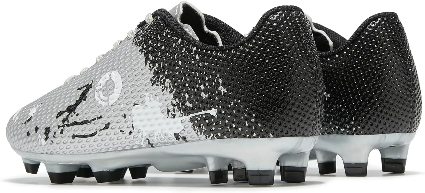 Soccer Shoes for Boys Pink Soccer Cleats Breathable Athletic Toddler Black Football Boots for Outdoor Indoor Soccer Shoes for Girls AG/FG