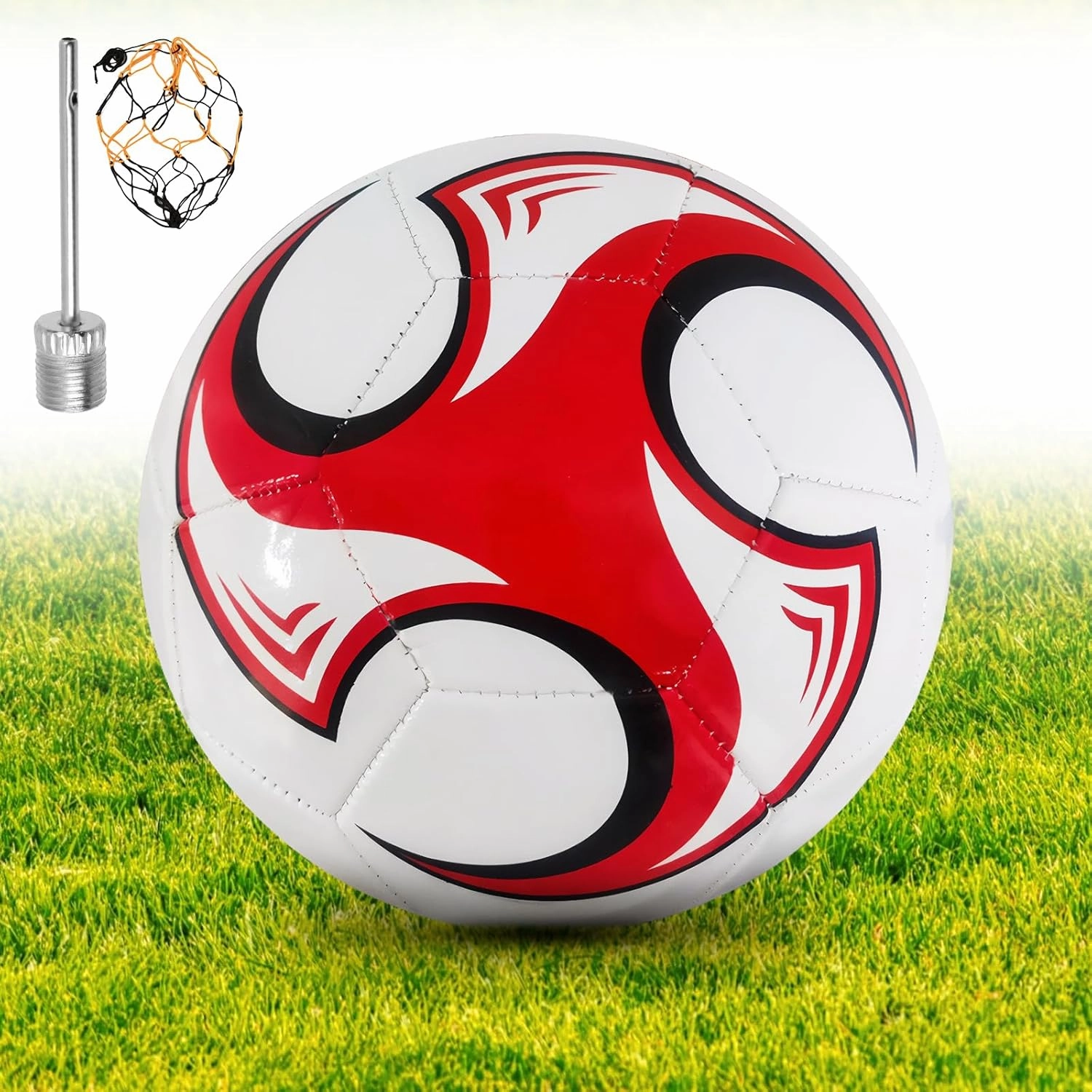 Soccer Ball 5 Size, Anti-Explosion Design Soccer Ball, Indoor Outdoor Football for School Training Practice or Boys Girls Toddlers Gift