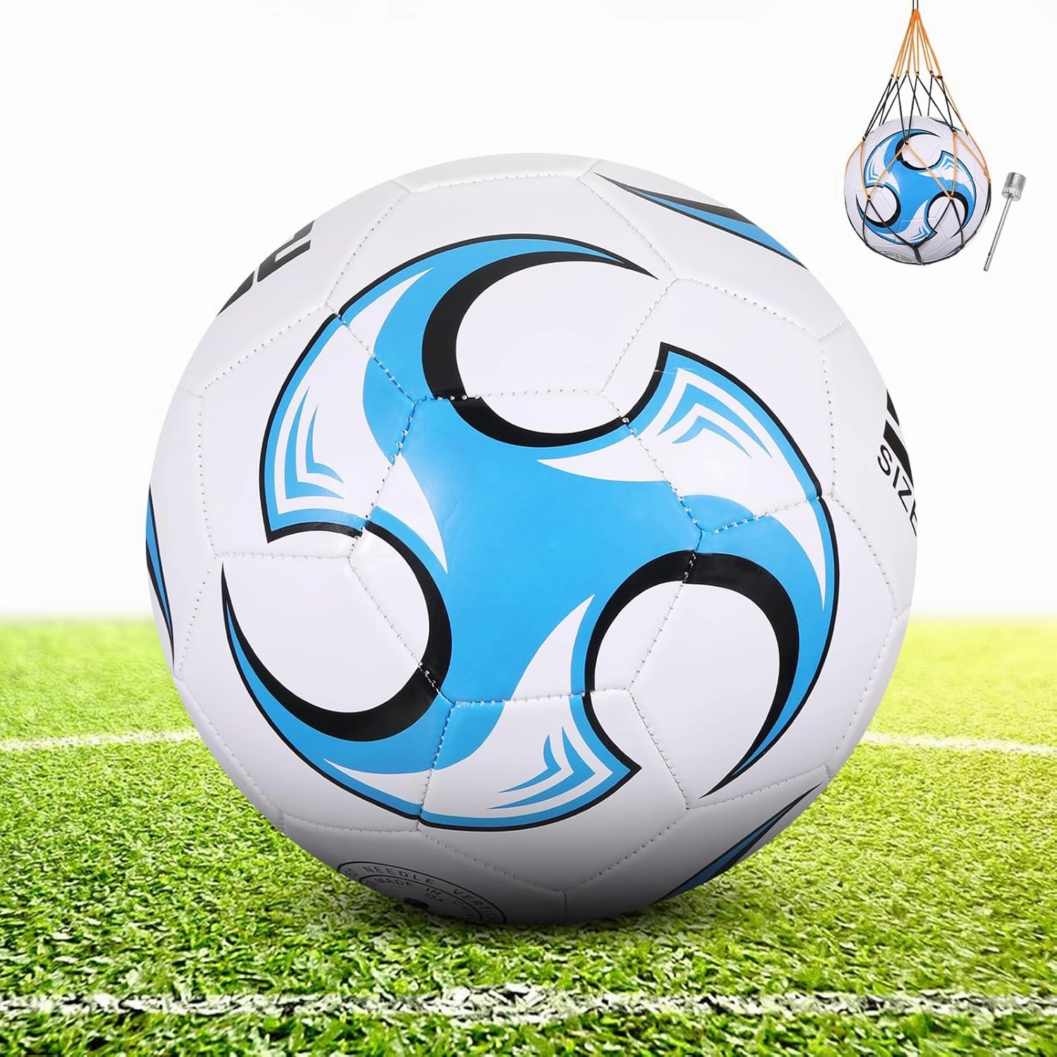 Soccer Ball Size 5, Anti-Explosion Design Soccer Ball, Indoor Outdoor Football for School Training Practice or Boys Girls Toddlers Gift