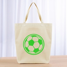 Soccer Ball Tote Bag - green