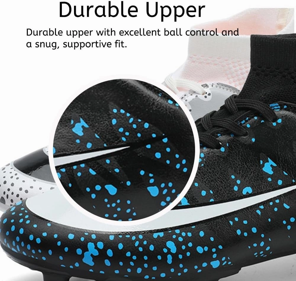 Soccer Cleats for Men Women High Top Football Shoes Boys Girls Indoor Outdoor Training Soccer Sports Shoes