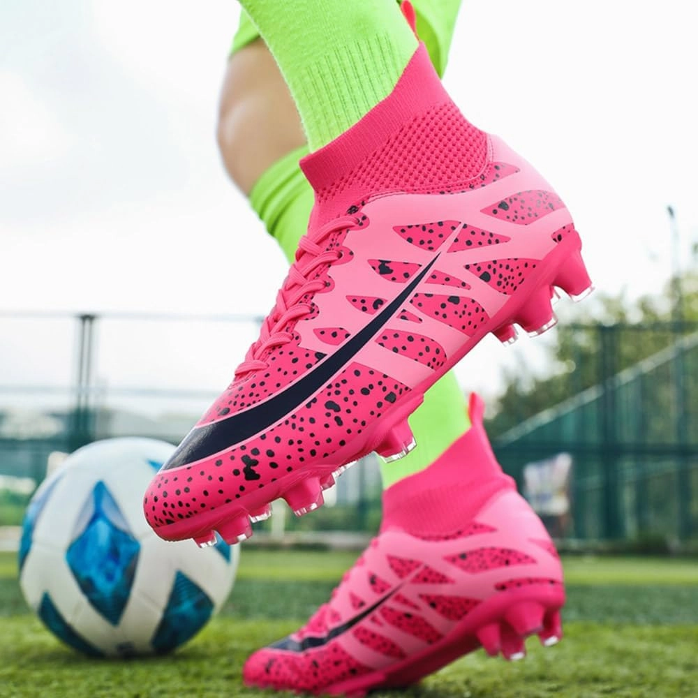 Soccer Cleats for Men Women High Top Football Shoes Boys Girls Indoor Outdoor Training Soccer Sports Shoes