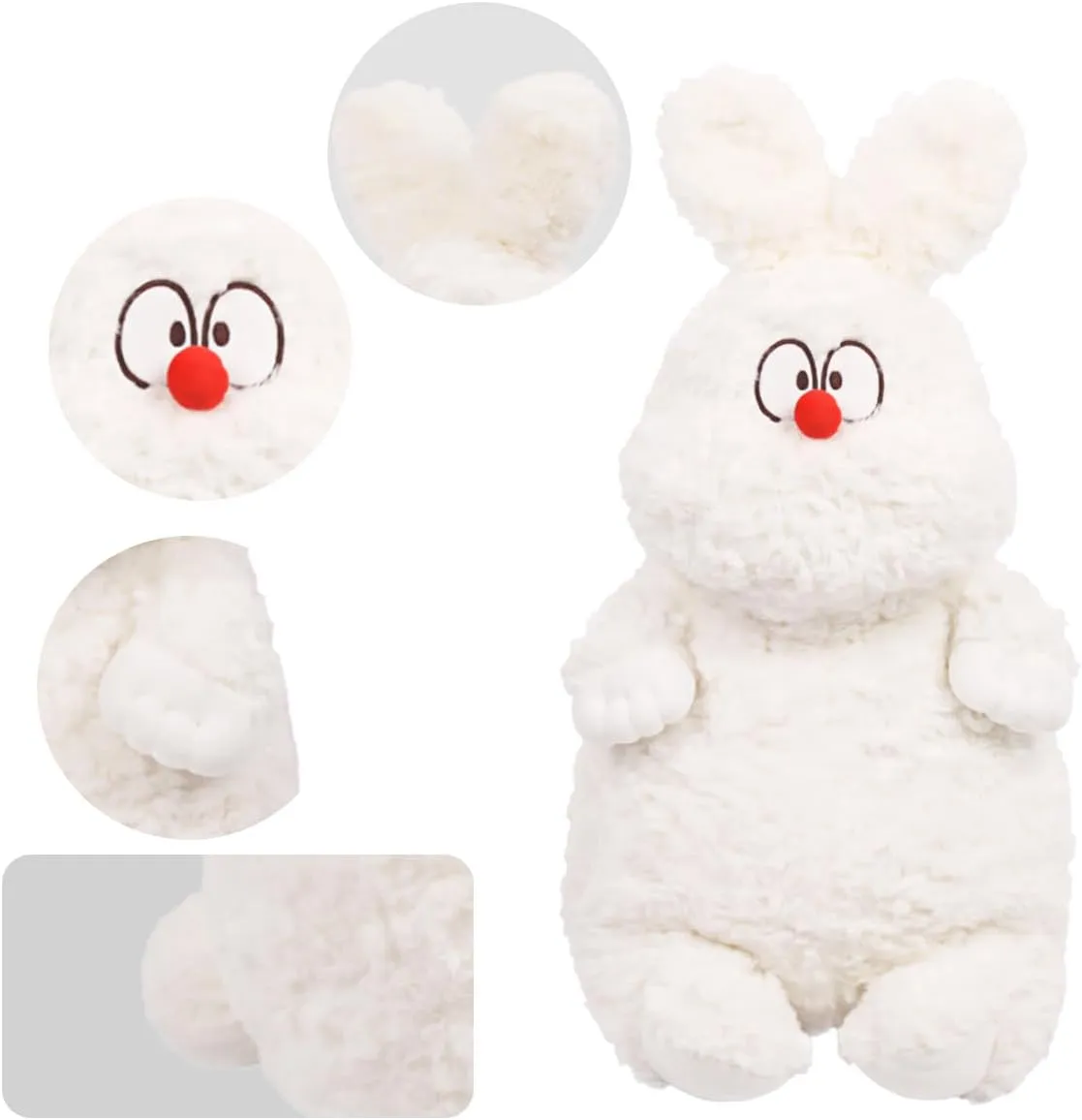 Soft Stuffed Animal Funny Pillow:Cute Bunny Plush Sleeping Hugging Pillow for Kids Pillow Kitten Dolls Plush Toy Cuddly Gift for Girls Sense of Humor(17.7in)