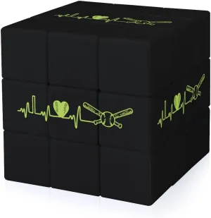 Softball Heartbeat Funny 3x3x3 Cube Smooth Lightweight Puzzle for Adult Graphic Printing Travel