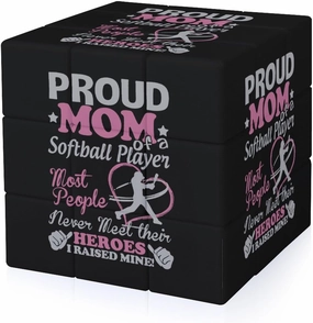 Softball Mom Funny 3x3x3 Cube Smooth Lightweight Puzzle for Adult Graphic Printing Travel