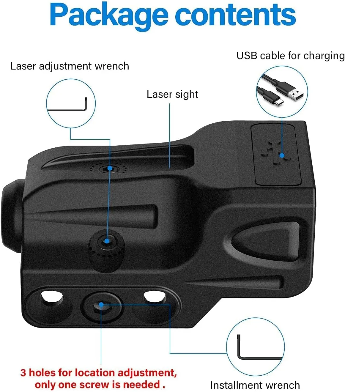 SOLOFISH Picatinny/MLOK Mounted Green/Red/Blue Laser Sight, Magnetic Rechargeable, (Laser Output is <5mW, Class IIIA)