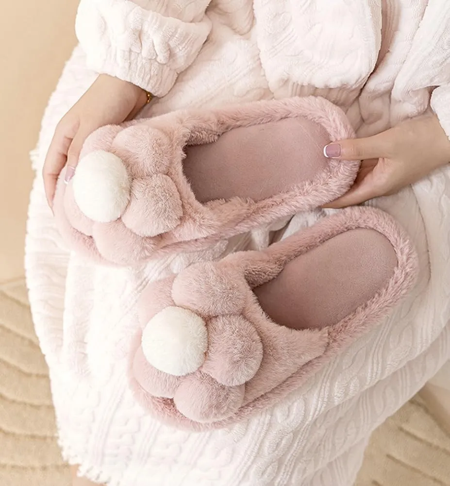 Solyinne Women's Cute Fuzzy House Slippers - Fashion Non-slip Indoor & Outdoor Slippers