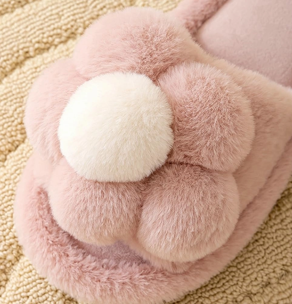 Solyinne Women's Cute Fuzzy House Slippers - Fashion Non-slip Indoor & Outdoor Slippers