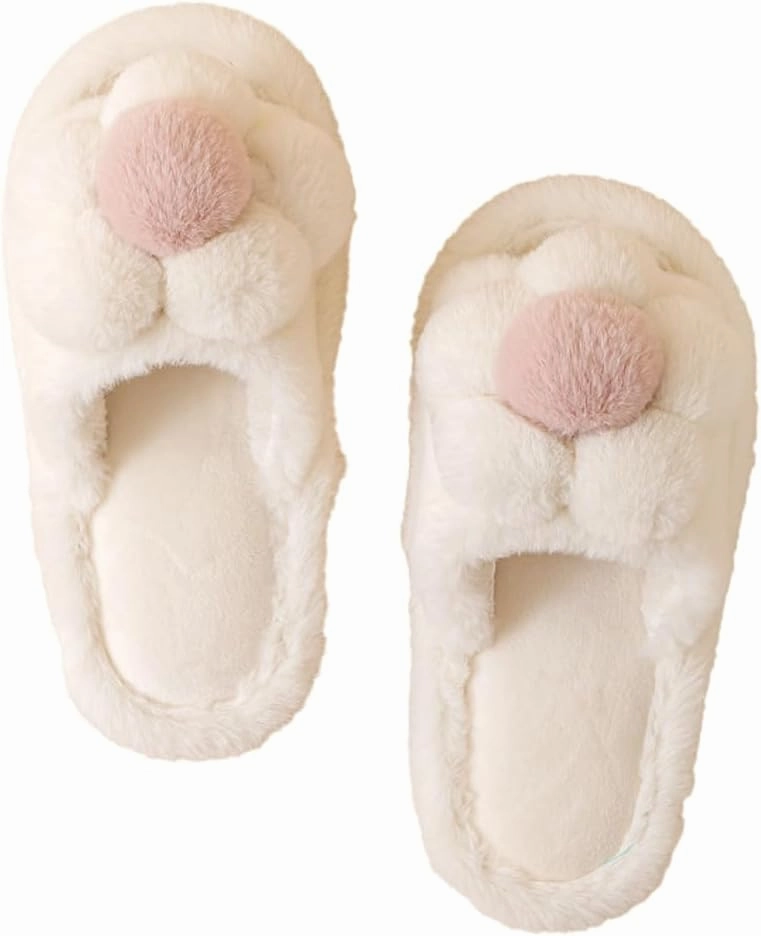 Solyinne Women's Cute Fuzzy House Slippers - Fashion Non-slip Indoor & Outdoor Slippers