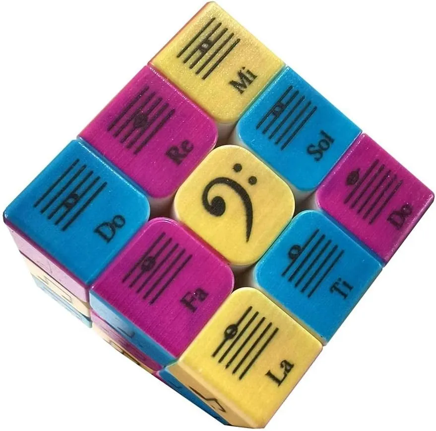 Speed Cube 3x3x3 Music Notes Design Magic Cube Puzzle,IQ Games Puzzles Relief Effec Gift Music Lovers Kids Adult Toys,5.6cm/2.2"