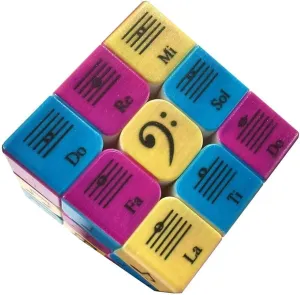 Speed Cube 3x3x3 Music Notes Design Magic Cube Puzzle,IQ Games Puzzles Relief Effec Gift Music Lovers Kids Adult Toys,5.6cm/2.2"