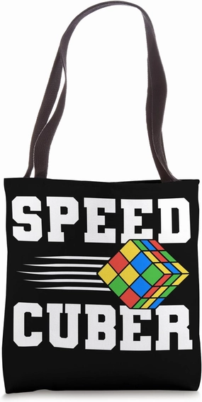 Speed Cuber Funny Puzzle Cube Logic Game Gift Tote Bag