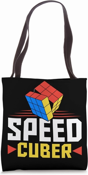 Speed Cuber Funny Puzzle Cube Logic Game Gift Tote Bag