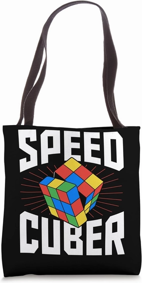 Speed Cuber Funny Puzzle Cube Logic Game Gift Tote Bag
