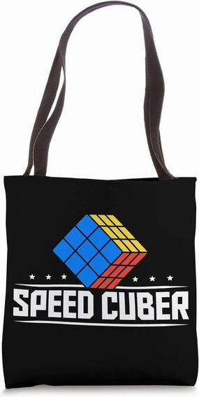 Speed Cuber Funny Puzzle Cube Logic Game Gift Tote Bag