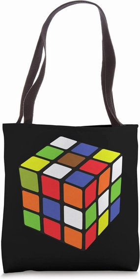 Speed Cubing Rubiks Cube Colorful Rubix 80s Vintage Kidcore Tote Bag