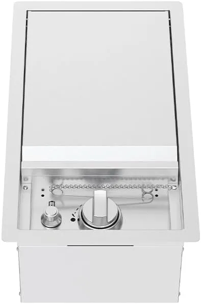 Spire Built-in Stainless Steel Searing Side Burner with Lid, 18000BTUs, Outdoor Propane Grill & Cooking, BBQ Grill, Convertible to Natural Gas, Perfect for Custom Kitchen Islands, 760-0024B