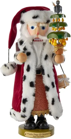 Steinbach Kurt Adler Limited Edition 12 Days of Christmas Musical Pear Tree Santa Nutcracker, 17.5"
