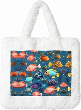 Submarine reef fish Plush Handbag for Women - Perfect for Keys, Lipstick, and More - Ideal Gift for Christmas, Valentine's Day