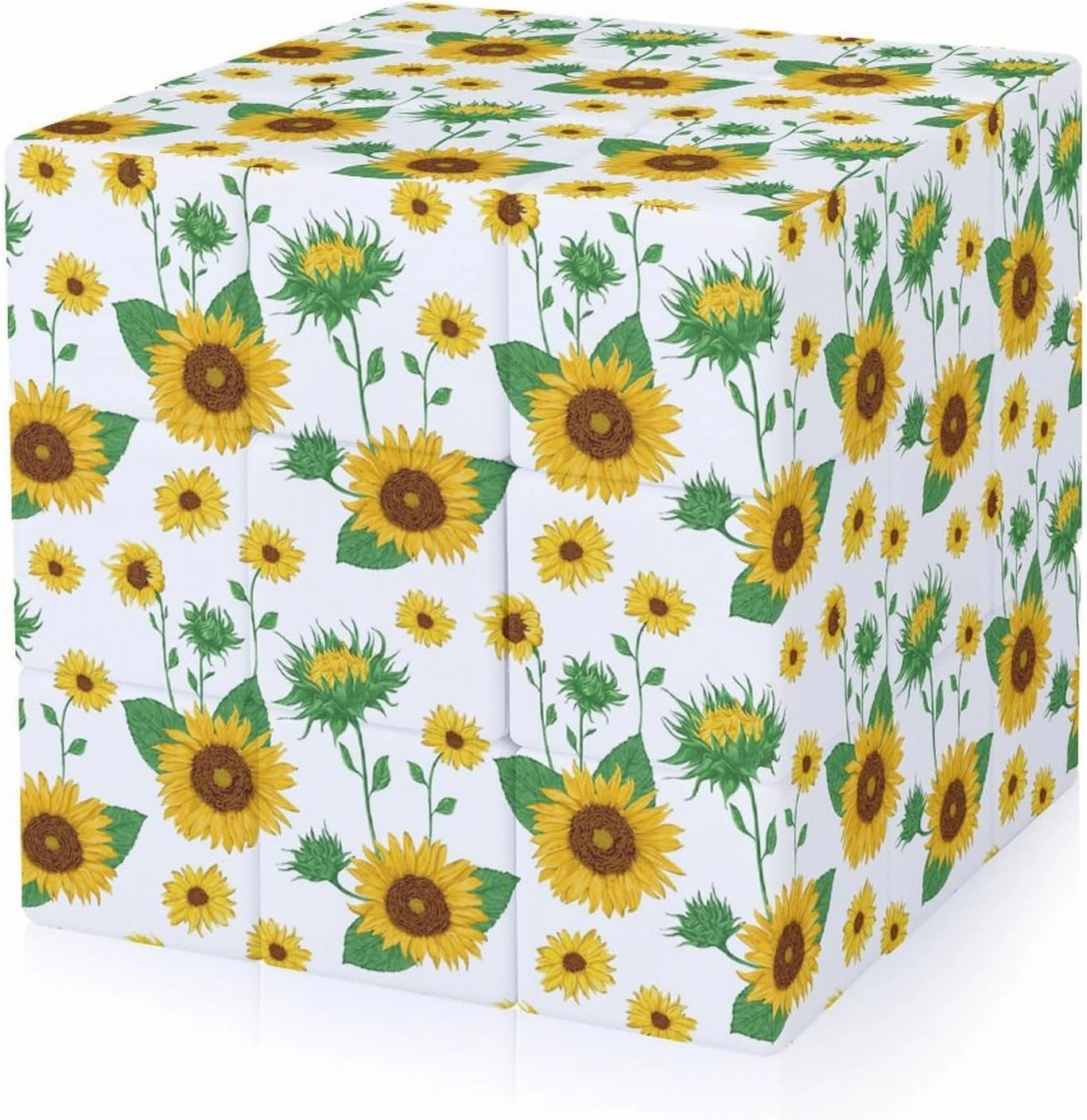 Sunflower Funny 3x3x3 Cube Smooth Lightweight Puzzle for Adult Graphic Printing Travel