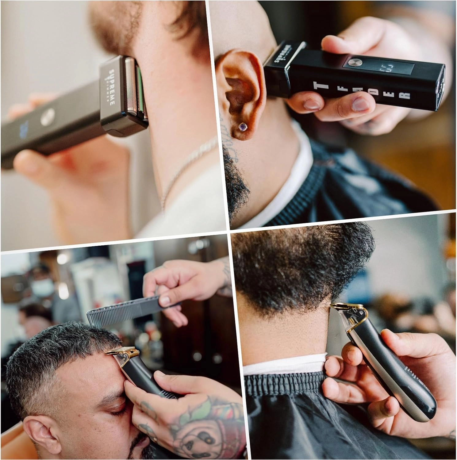Supreme Trimmer 2-in-1 T-Fader Foil Shaver & T-Shaper Trimmer Set | ST5210 Beard Trimmer STF501 Electric Razor | Gold