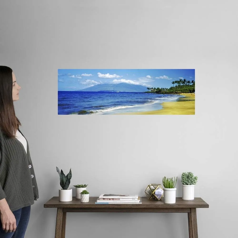 Surf on The Beach, Kapalua Beach, Maui, Wall Decal, Coastal Artwork