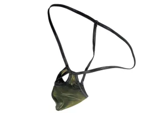 SWIC Latex Rubber G String Thong BALL HUGGER Exposure