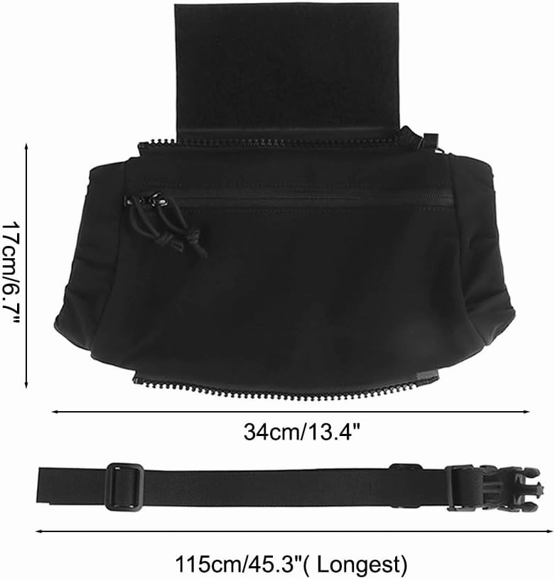 Tactical Hand Warmer Bag, Portable Drop Hanger Waist Handwarmer Pouch Reusable Hand Warming Muff with Zipped Pocket and Adjustable Strap for Hunting,Camping,Working,Hiking
