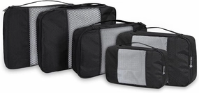 Tahoe Trails Travel Organizer Bags for Luggage, Compression Packing Cubes for Travel, Set of 5 with Smooth Zipper, 420 Denier Nylon Fabric