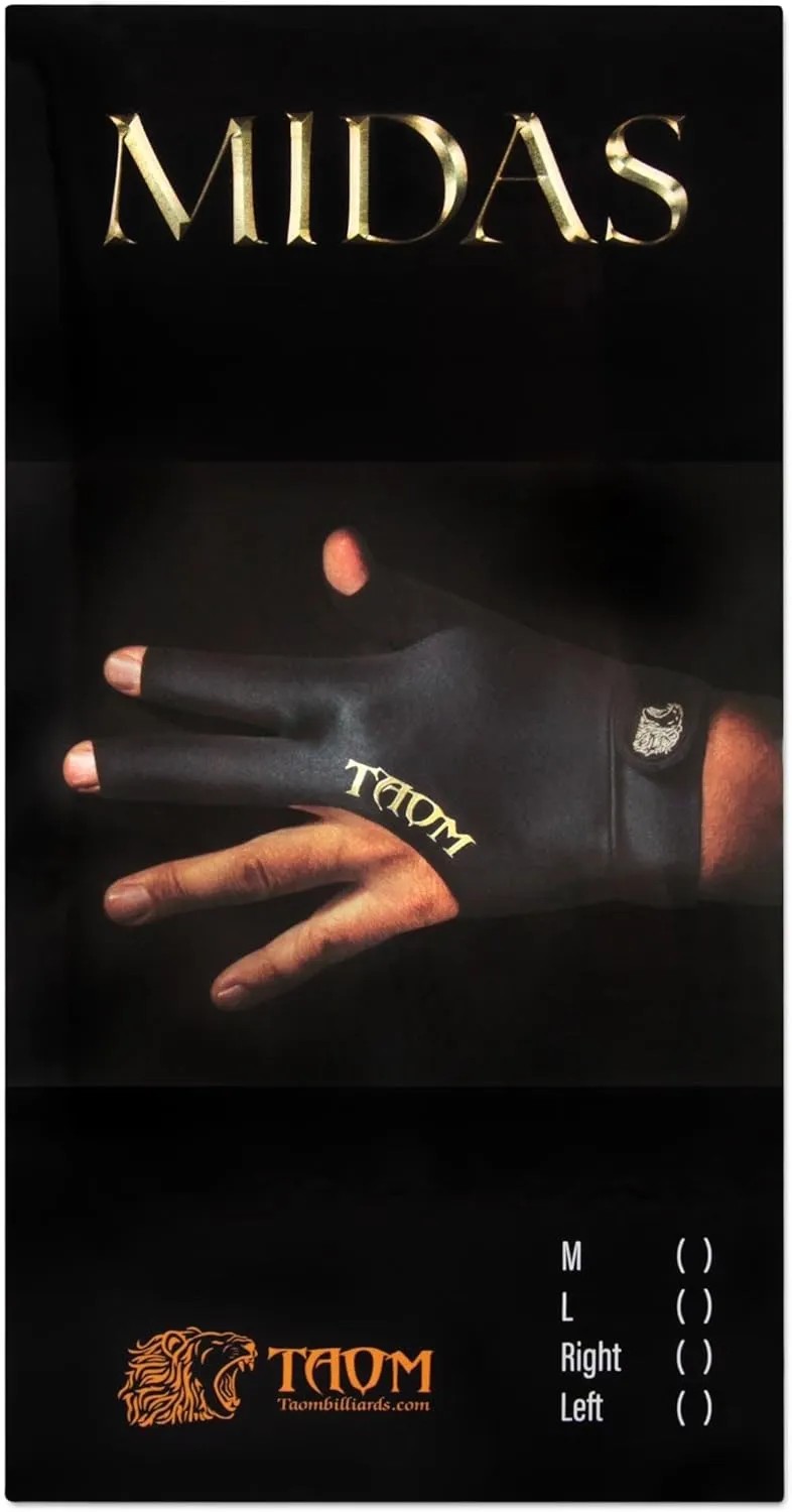 TAOM Midas Billiard Pool CUE Glove - for Left or Right Hand
