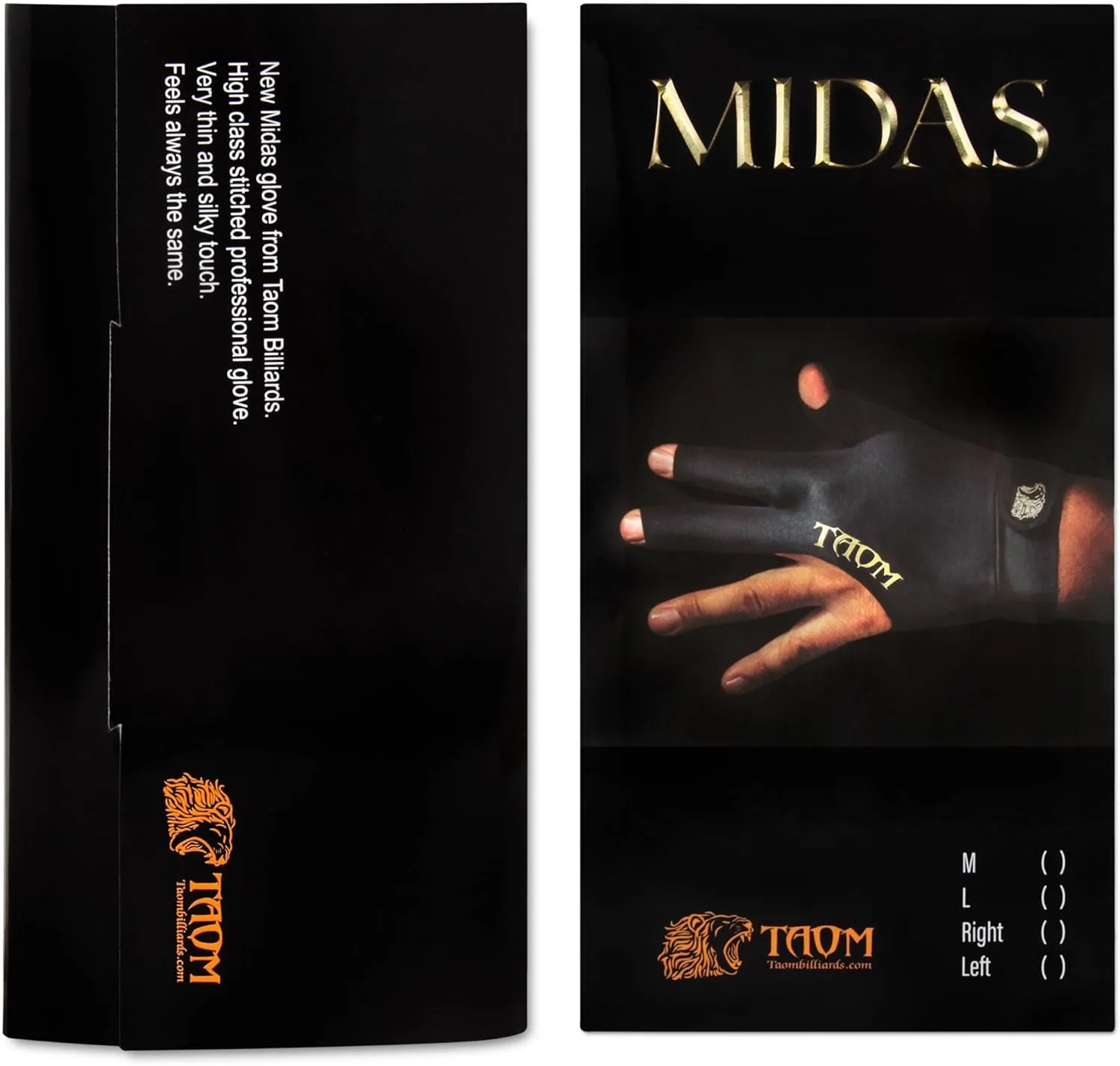 TAOM Midas Billiard Pool CUE Glove - for Left or Right Hand