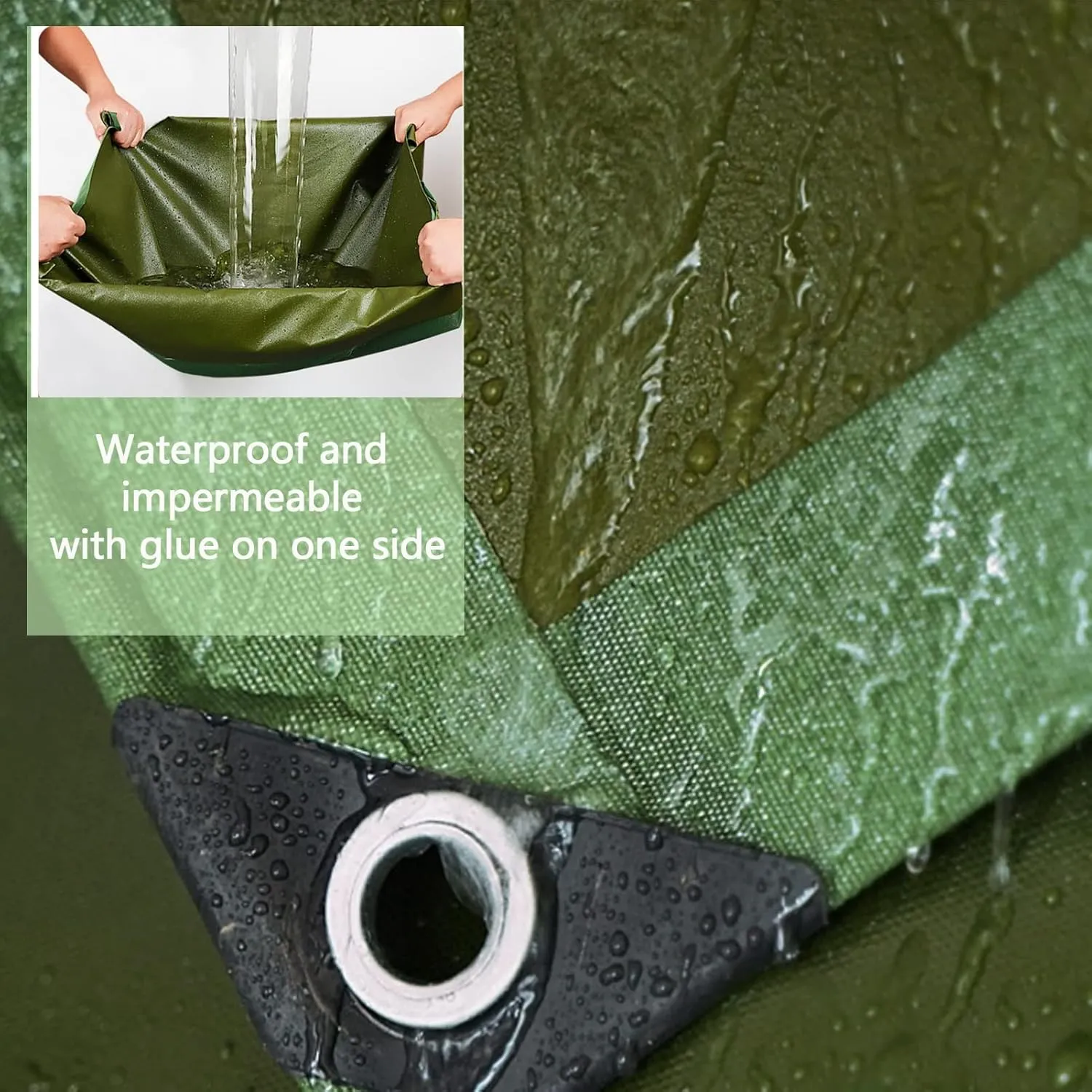 Tarpaulin Waterproof Heavy Duty Sheet Multipurpose Tarp Tent - Cover Made of 0.75mm Thick Tarpaulin, Fishing Camping Groundsheet Rainproof Canopy Tent (Size : 1.5x2m)
