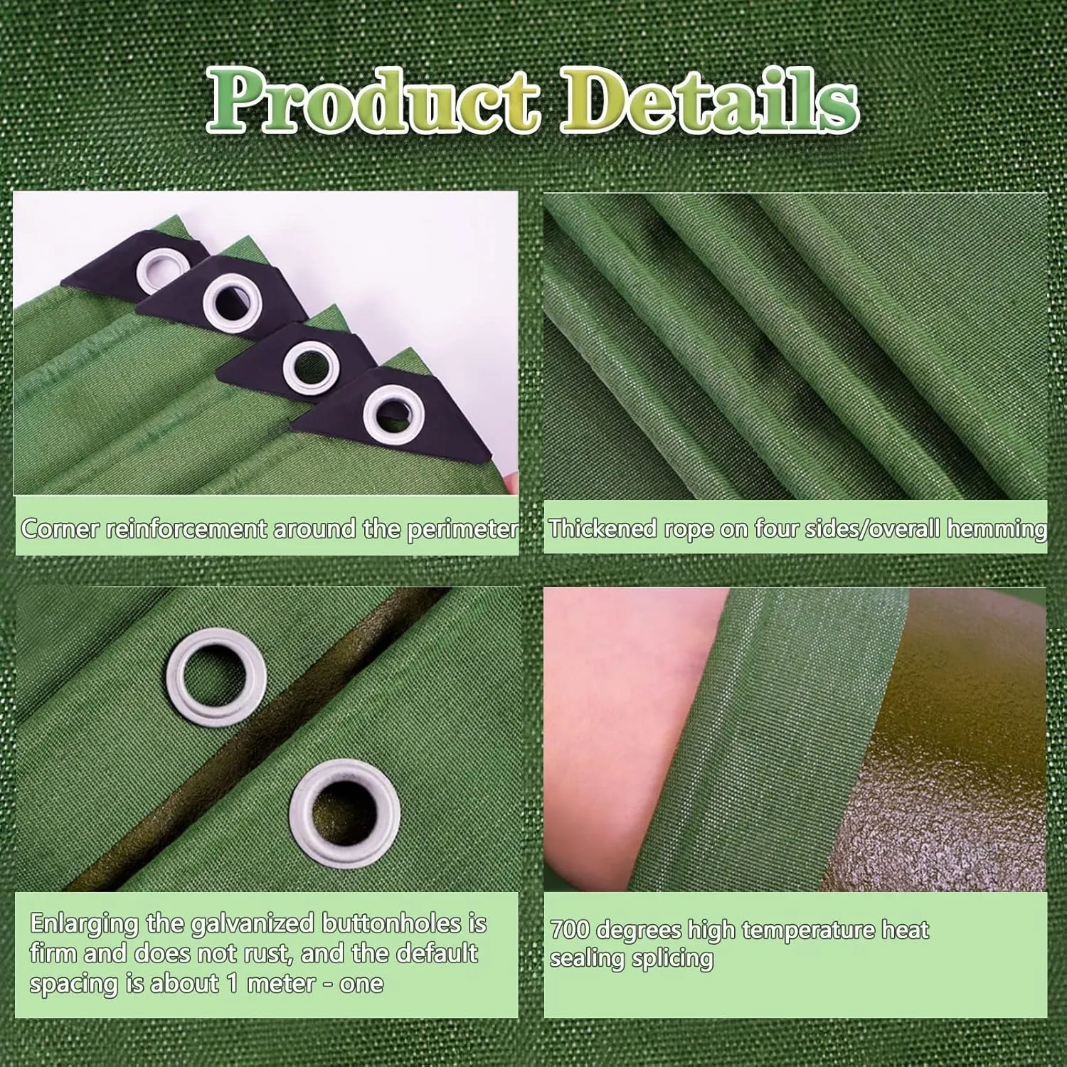 Tarpaulin Waterproof Heavy Duty Sheet Multipurpose Tarp Tent - Cover Made of 0.75mm Thick Tarpaulin, Fishing Camping Groundsheet Rainproof Canopy Tent (Size : 1.5x2m)