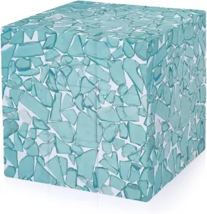 Teal Sea Glass Print Funny 3x3x3 Cube Smooth Lightweight Puzzle for Adult Graphic Printing Travel