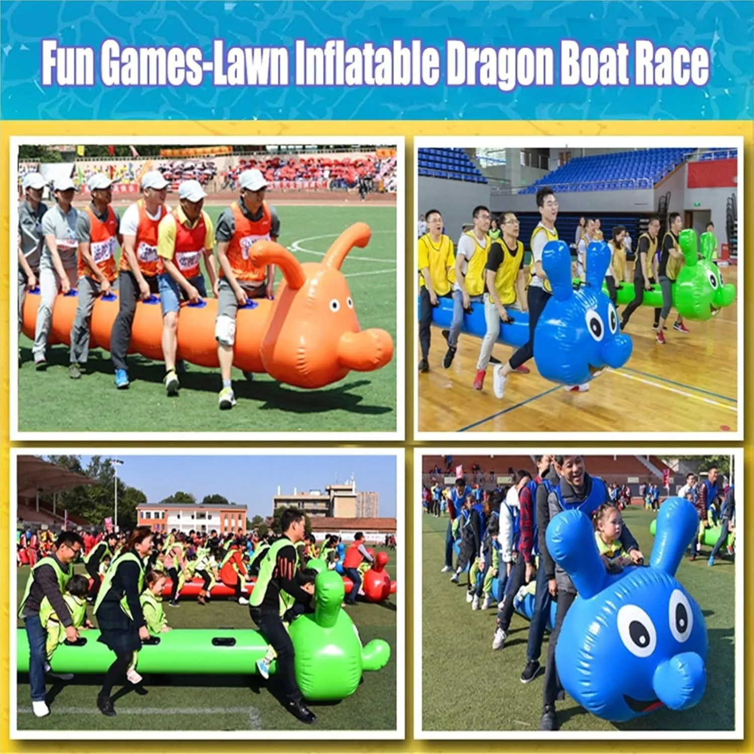 Team Building Games 4-15 Seats Field Day Outdoor Team Gaming Play, School Club Enterprise Sports Games Carnival Inflatable Toys, Reusable, 3 PCS