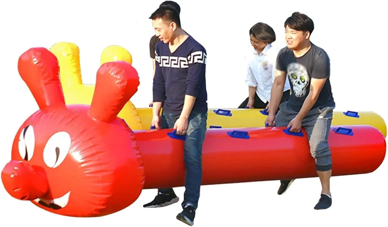 Team Building Games Outdoor Teamwork Games Inflatable Toys, Team Building Group Cooperative Cycling Cooperation Game Equipment, with Inflation Pump(12 seats/L-6M)