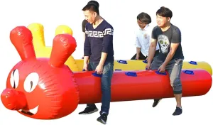 Team Building Games Outdoor Teamwork Games Inflatable Toys, Team Building Group Cooperative Cycling Cooperation Game Equipment, with Inflation Pump(12 seats/L-6M)
