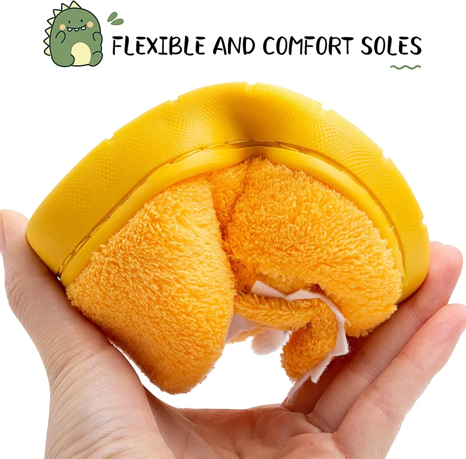 techcity Boys Girls Warm Fleece Slippers Dinosaur House Slippers Cute Animal Fluffy Plush Slip On for Kids Winter Indoor Home Shoes