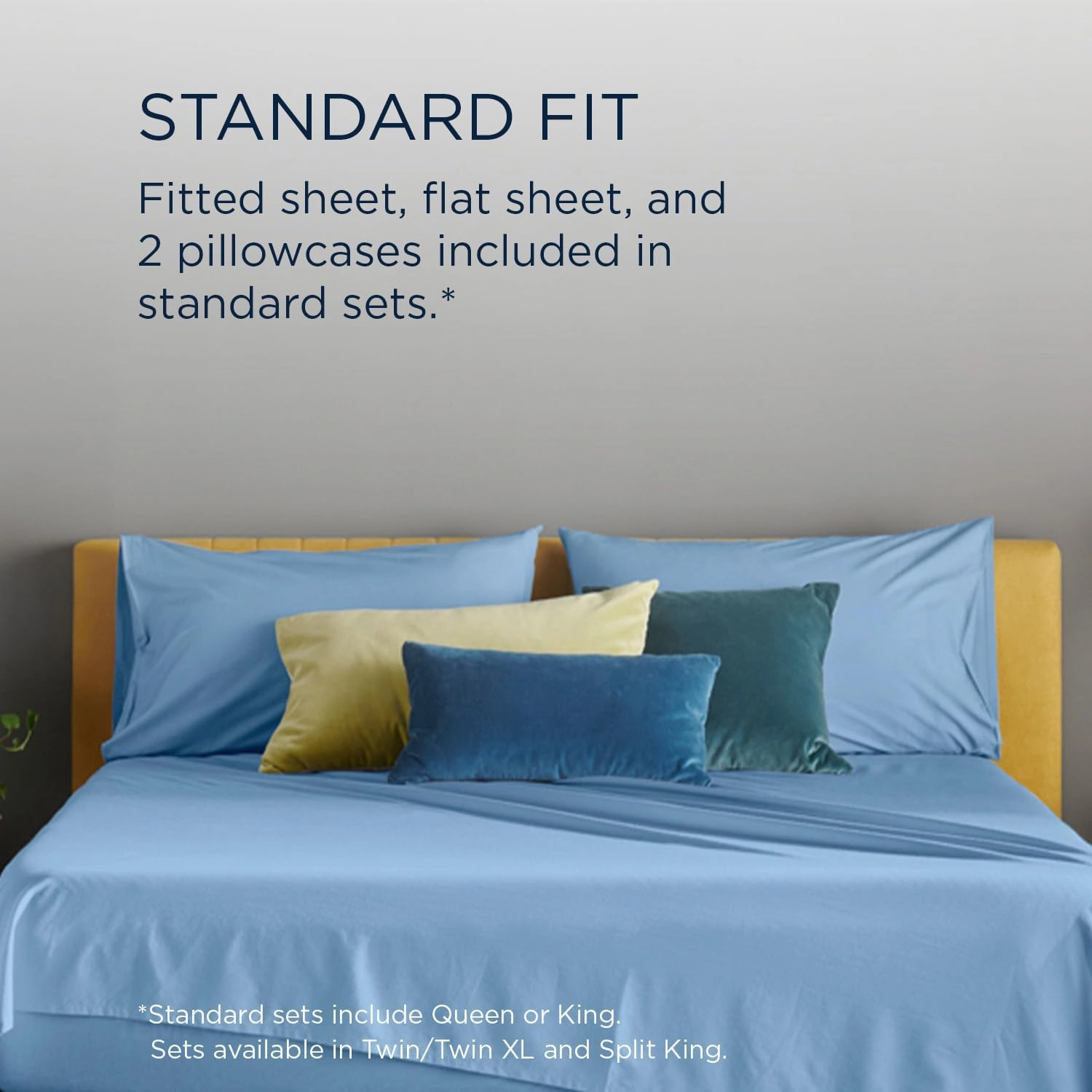 TEMPUR ProAir Sheet Set Blue Azure - Split King