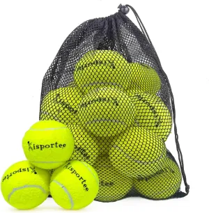 Tennis Balls, 12 Pack Advanced Tennis Ball Practice Balls, Tennis Balls for Dog, Come with Mesh Bag for Transport, Good for Beginner Training Tennis Ball