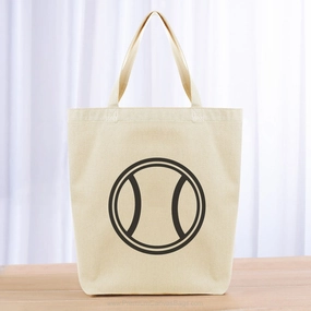 Tennis Ball Tote Bag - black