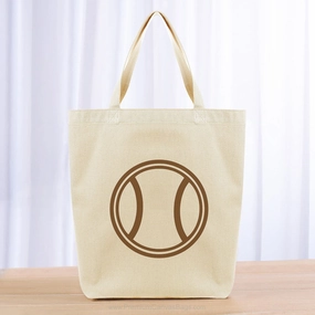 Tennis Ball Tote Bag - brown